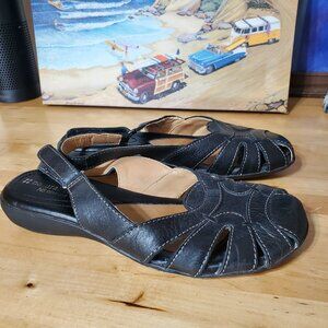 Naturalizer N5 Comfort Womens 7.5 M Black Leather Slingback Sandals